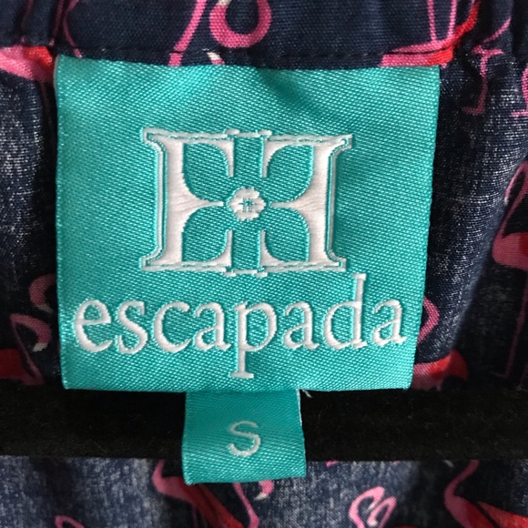 Escapada sleeveless top navy pink flamingos small - Picture 3 of 4